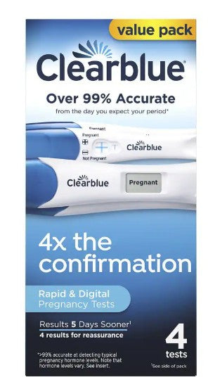 Clearblue Pregnancy Test Combo Pack Digital with Smart Countdown & Rapid Detection