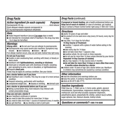 Kirkland Signature Esomeprazole 20 mg., 42 Capsules
