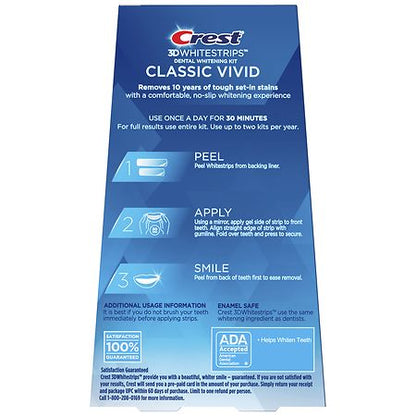 Crest 3D Whitestrips Classic Vivid Teeth Whitening Kit