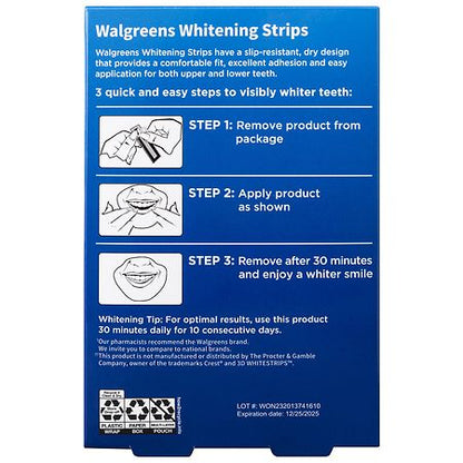 Walgreens Noticeably White Teeth Whitening Strips