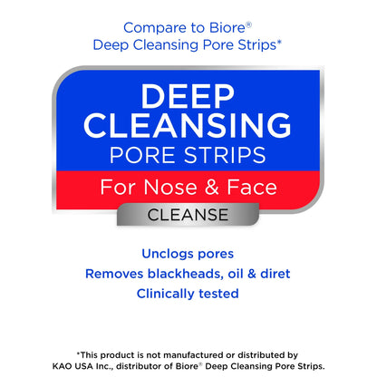 Equate Deep Cleansing Pore Strips for Nose & Face Combo Pack, 14 Count