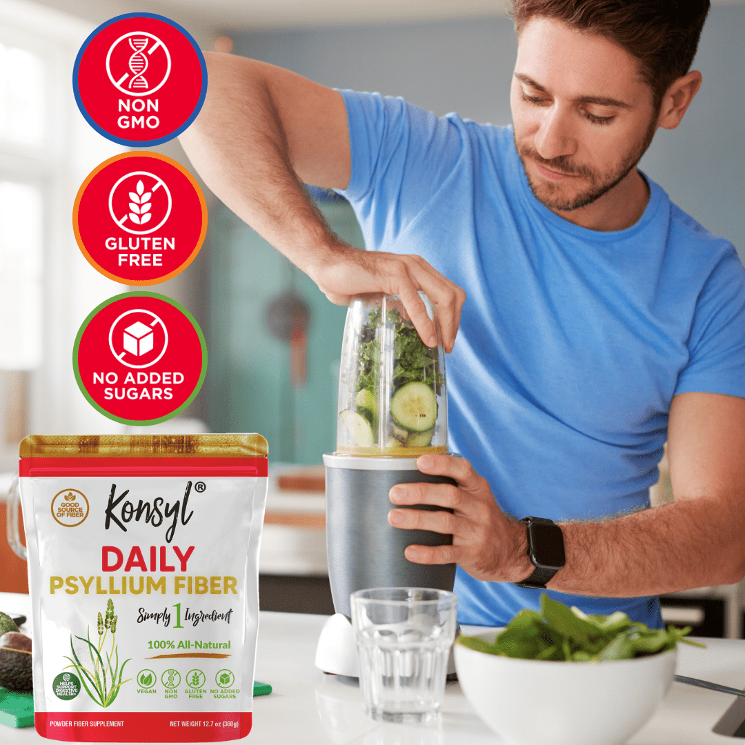 Konsyl Daily Psyllium Fiber Powder – All-Natural & Gluten-Free