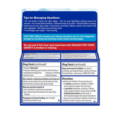 PEPCID AC® Maximum Strength Heartburn Relief & Acid Reducer, Icy Cool Mint, 20 mg Famotidine Tablets