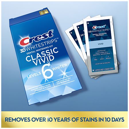Crest 3D Whitestrips Classic Vivid Teeth Whitening Kit