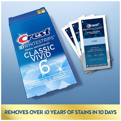 Crest 3D Whitestrips Classic Vivid Teeth Whitening Kit