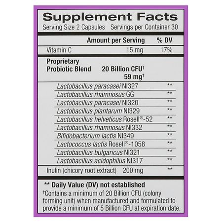 Walgreens Ultra Probiotic Capsules – 60 Count for Digestive Health