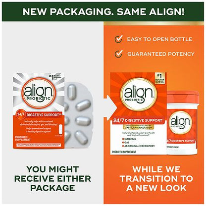 Align Probiotic Supplement for Digestive Health with Cranberry – 42 Capsules