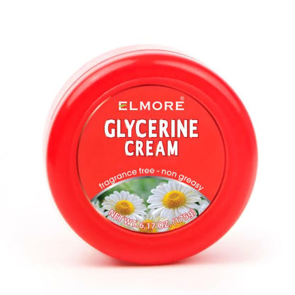 ELMORE Daily Moisturizing Cream for Dry Skin, Advanced Dry Skin Cream Moisturizer for Body, Hands and Feet, Chamomile Infused 42% Pure Glycerine Cream - Non Greasy, Fragrance Free Thick Moisturizer