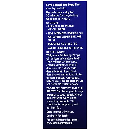 Walgreens Whitening Wraps with Advanced Form Fitting Technology Mint