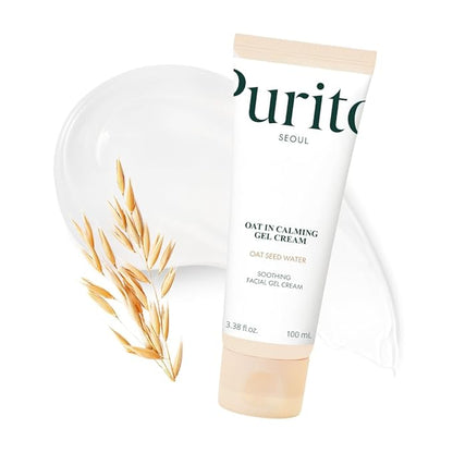 PURITO Oat-In Calming Gel Cream – 100ml Lightweight, Fragrance-Free Moisturizer for Sensitive Skin