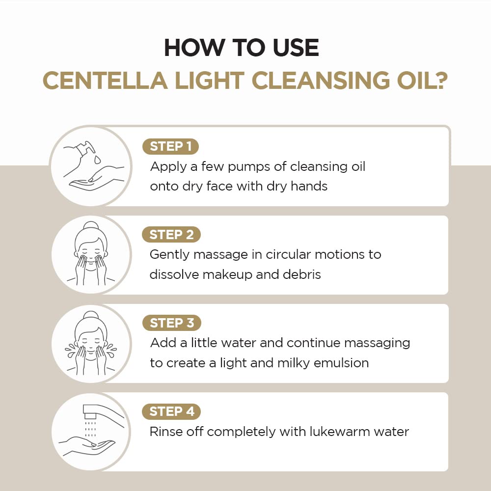 SKIN1004 Madagascar Centella Light Cleansing Oil – 200ml Gentle Korean Makeup Remover