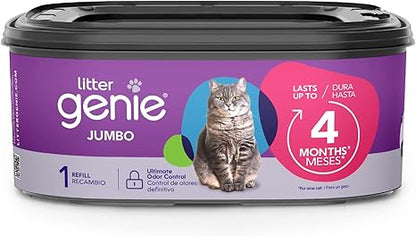 Litter Genie® Jumbo Refill – 1 Pack – 28 ft. Odor-Control Film for Standard, Plus & XL+ Pails