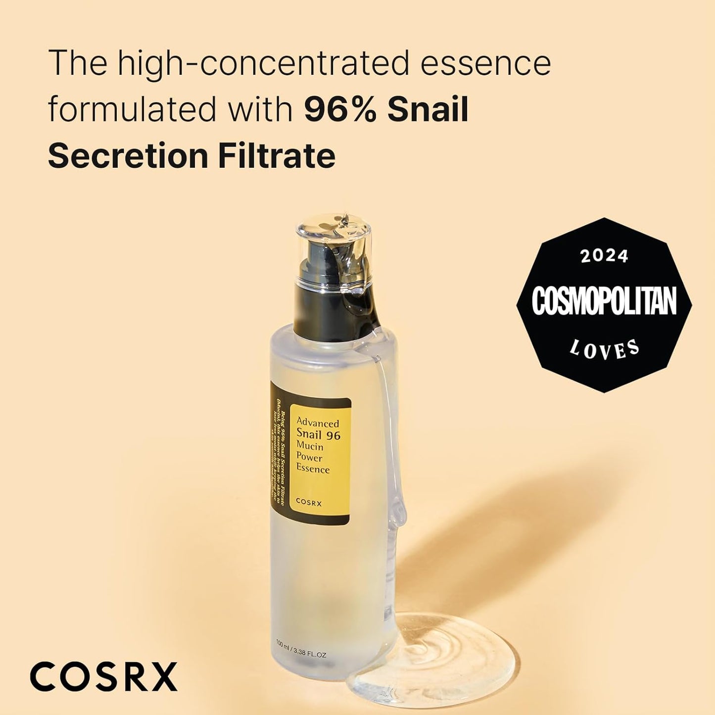 COSRX Advanced Snail 96 Mucin Power Essence – 100ml Hydrating & Repairing Korean Skincare Serum