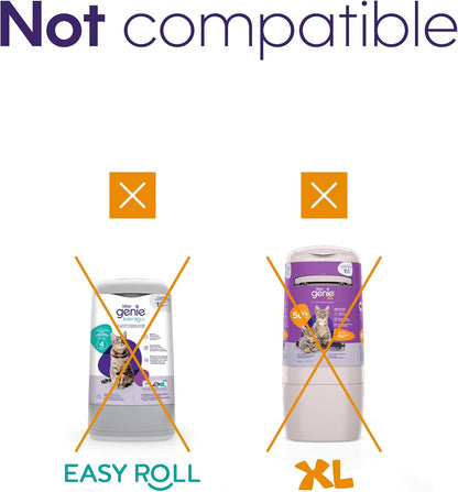 Litter Genie Easy Roll Refill Cartridge – Ultimate Odor Control for Cat Litter Disposal – 1 Count