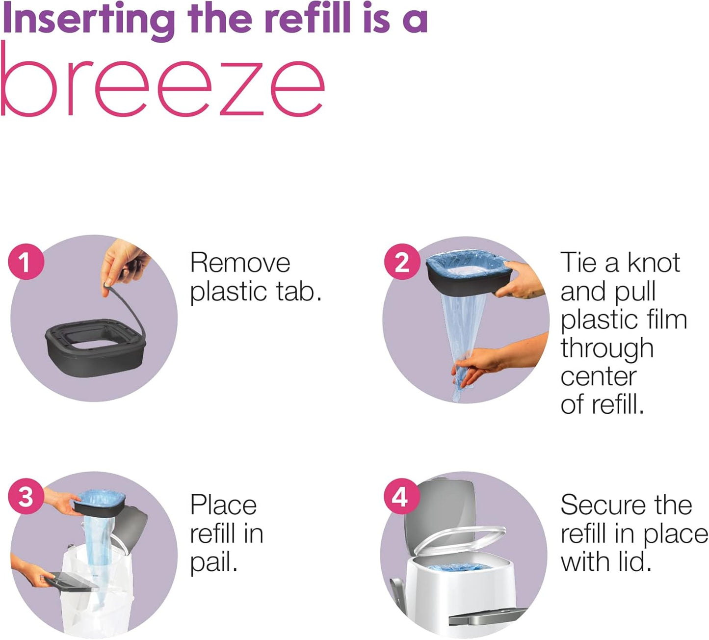 Litter Genie Easy Roll Refill Cartridge – Ultimate Odor Control for Cat Litter Disposal – 1 Count