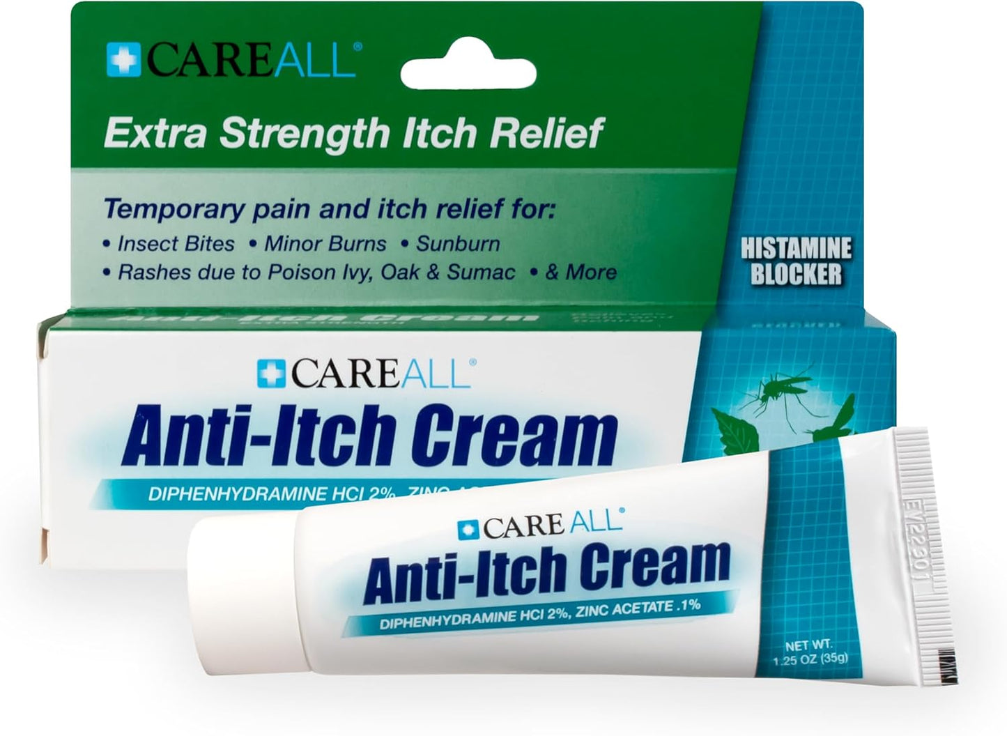 CareAll Anti-Itch Cream 1.25oz Histamine Blocking, Diphenhydramine HCI 2%