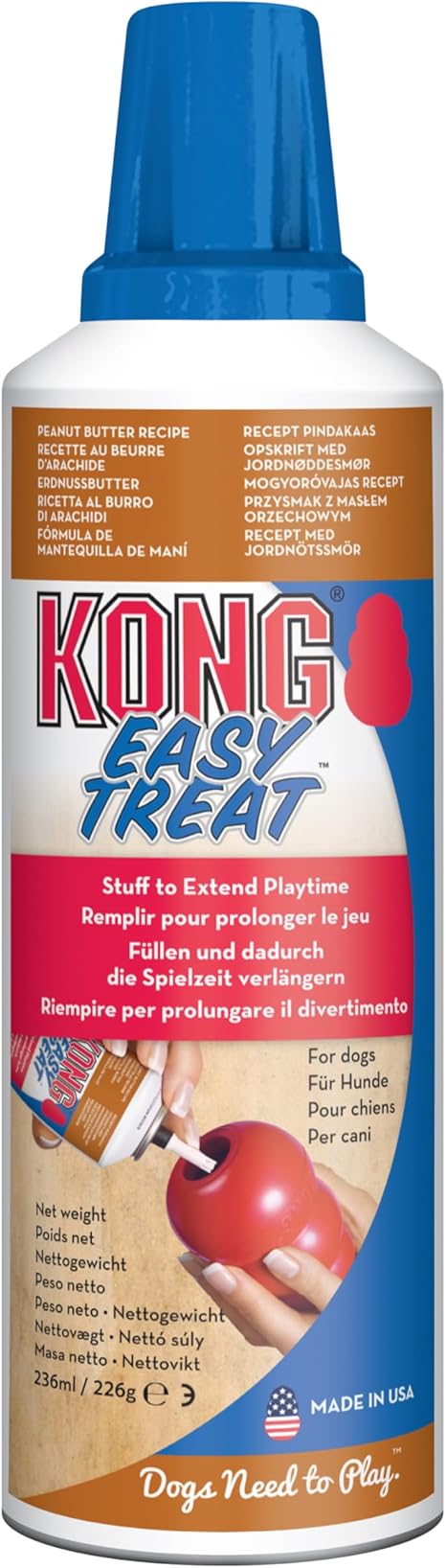 KONG Easy Treat Peanut Butter – 8 oz Dog Treat Paste for Stuffing Toys