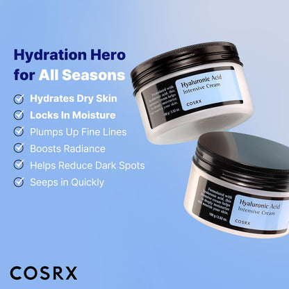 COSRX Hyaluronic Acid Intensive Cream – 100ml Deep Hydration Korean Moisturizer