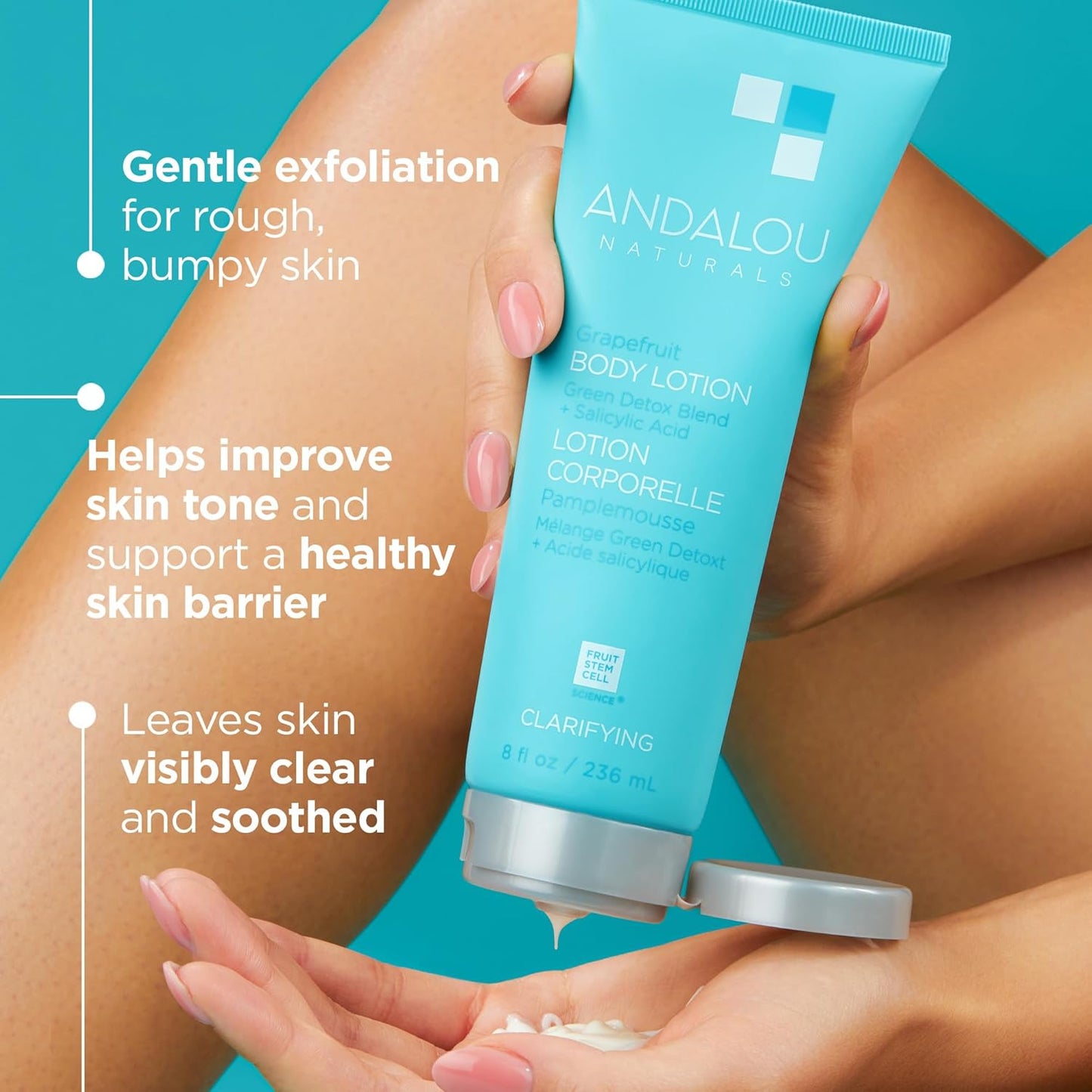 WHOLESALE ANDALOU NATURALS CLARIFYING GRAPEFRUIT BODY LOTION 8 OZ - 48 PIECE LOT