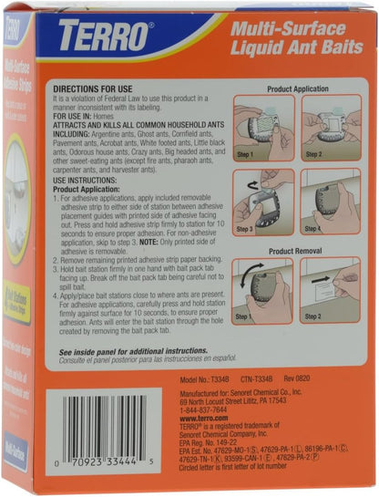 TERRO T334 Multi-Surface Liquid Ant Baits (Pack of 8):