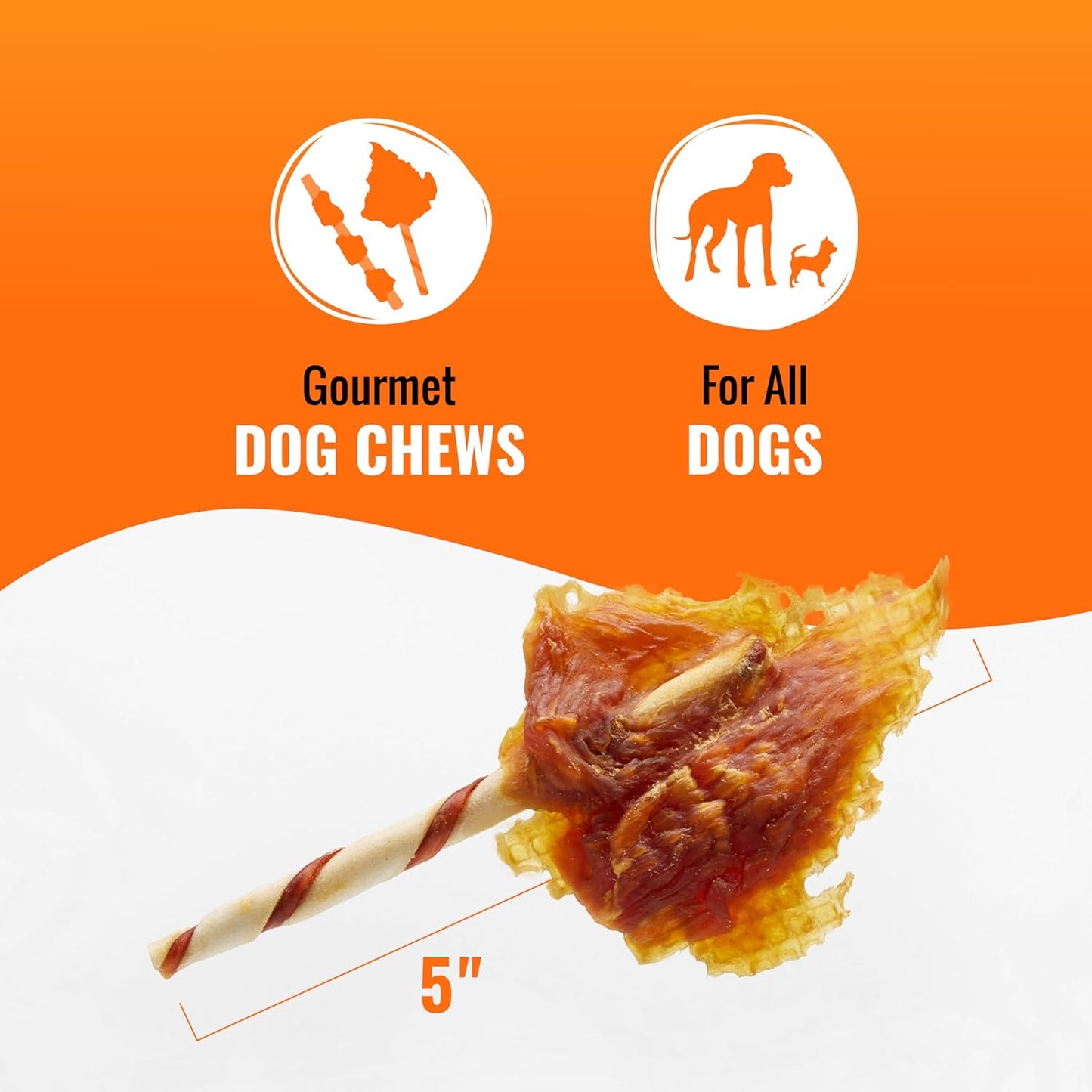 Good 'n' Fun Triple Flavor Wings Dog Treats – 12 oz – Long-Lasting Chews with Chicken, Pork Hide & Beef Hide