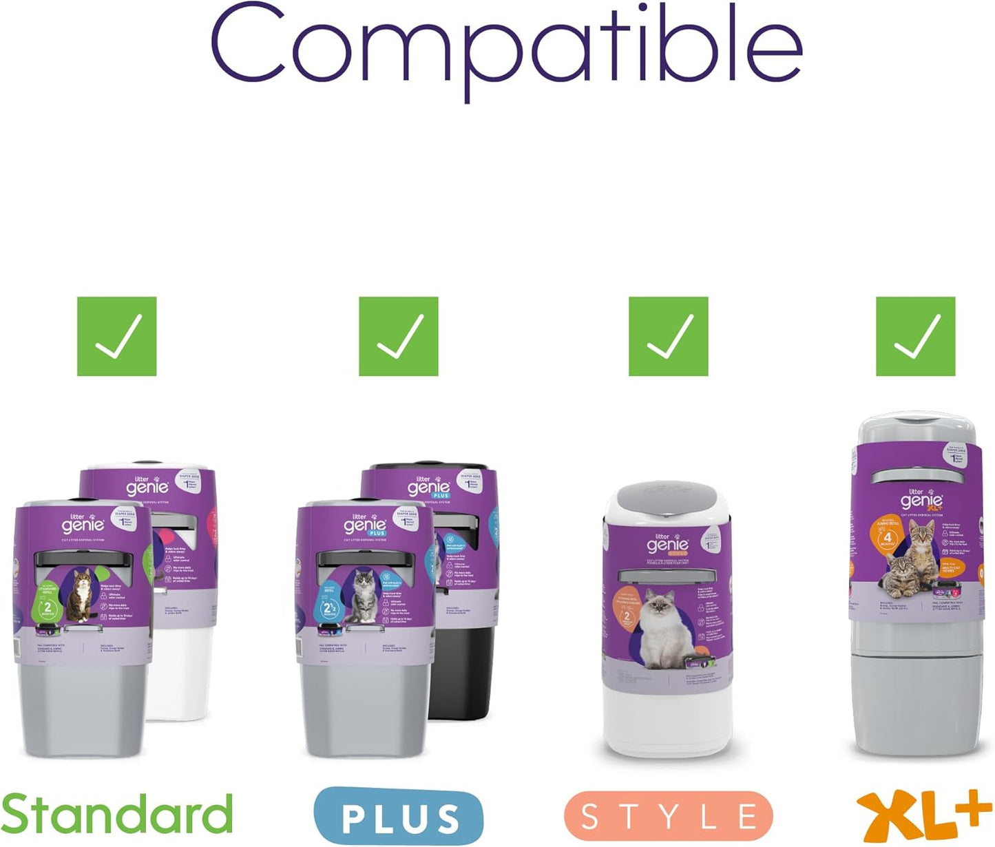 Litter Genie Easy Roll Refill Cartridge – Ultimate Odor Control for Cat Litter Disposal – 1 Count