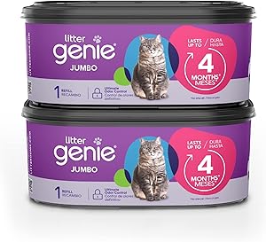 Litter Genie Easy Roll Refill Cartridge – Ultimate Odor Control for Cat Litter Disposal – 1 Count