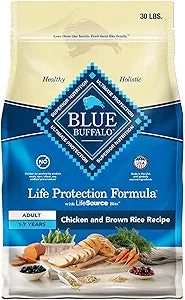 Blue Buffalo Life Protection Formula Adult Dog Food – Chicken & Brown Rice Recipe – 30 lb Bag