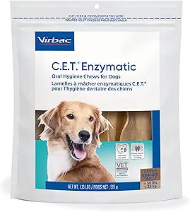 Virbac C.E.T. Enzymatic Oral Hygiene Chews for Large Dogs – 30 Count