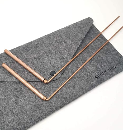 Spirit Hunter 99.9% Copper Dowsing Rods – 2-Pack Divining Rods with Carry Bag for Water, Gold, and Ghost Hunting