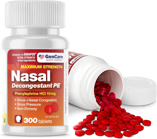 GenCare Nasal Decongestant - 10mg - 300 Tablets