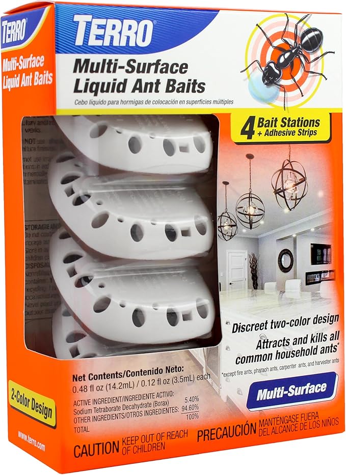 TERRO T334 Multi-Surface Liquid Ant Baits (Pack of 8):