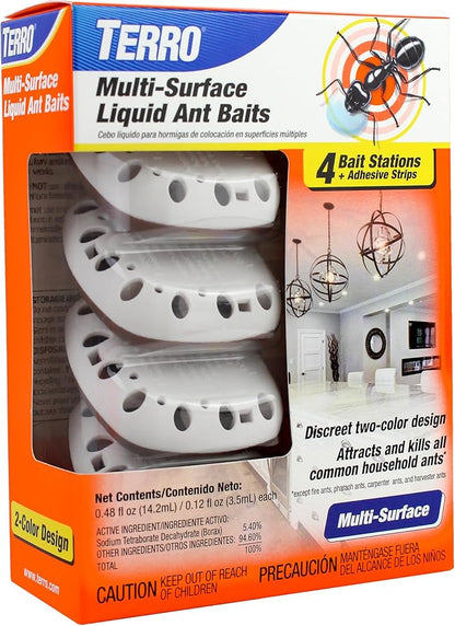 TERRO T334 Multi-Surface Liquid Ant Baits (Pack of 8):