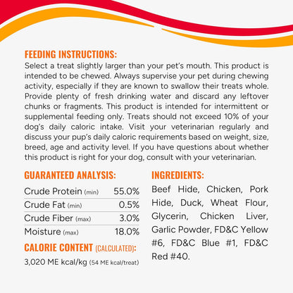 Good 'n' Fun Triple Flavor Kabobs – 1.5 lb Pack | Long-Lasting Rawhide Chews with Chicken, Duck & Liver