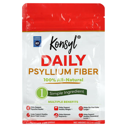 Konsyl Daily Psyllium Fiber Powder – All-Natural & Gluten-Free