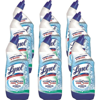 LYSOL Brand Toilet Bowl Cleaner with Hydrogen Peroxide, Ocean Fresh Scent, 24 oz, 9/Carton (98011)