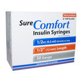 3/10cc, 30G x (12.7mm) 1/2" Insulin Syringes