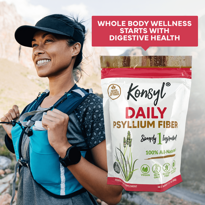 Konsyl Daily Psyllium Fiber Powder – All-Natural & Gluten-Free