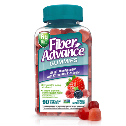 Fiber & Chromium Weight Management Gummies – Natural Fruit Flavor, 90 Count