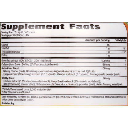 Green Tea Extract Weight Management Supplement – 90 Capsules