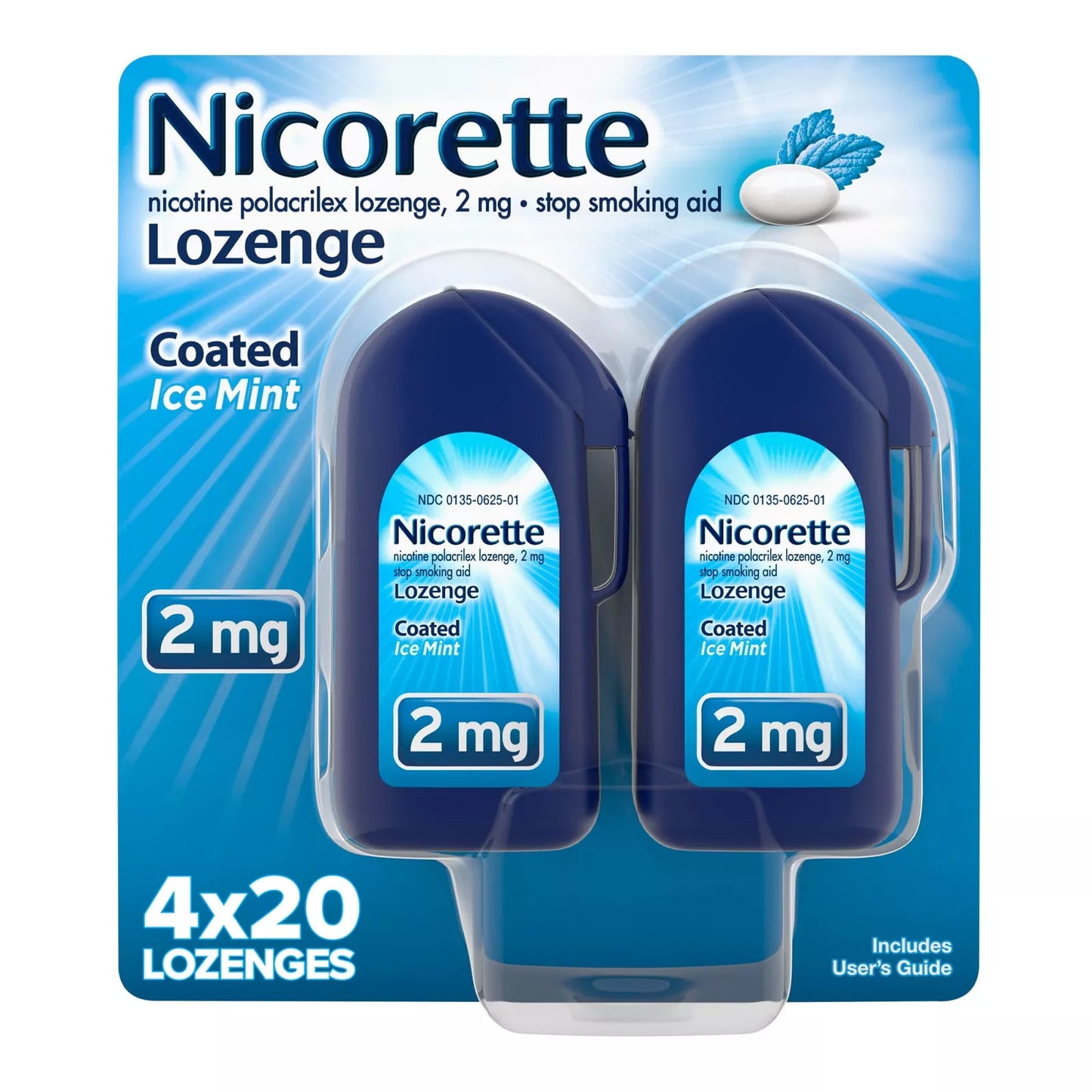 Nicorette Nicotine Lozenges, Stop Smoking Aids, 2 Mg, Mint, 80 Count