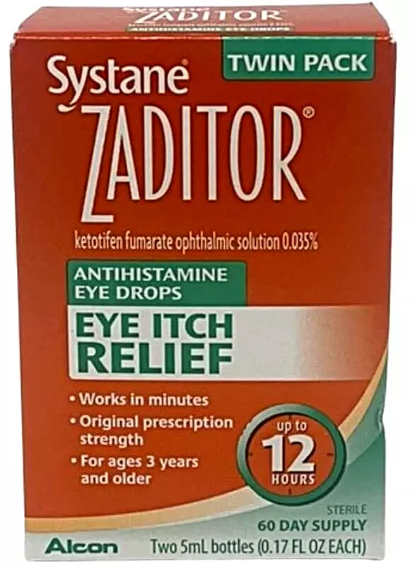 Zaditor Twin Pack Eye itch Relief 5mL x2 Bottles