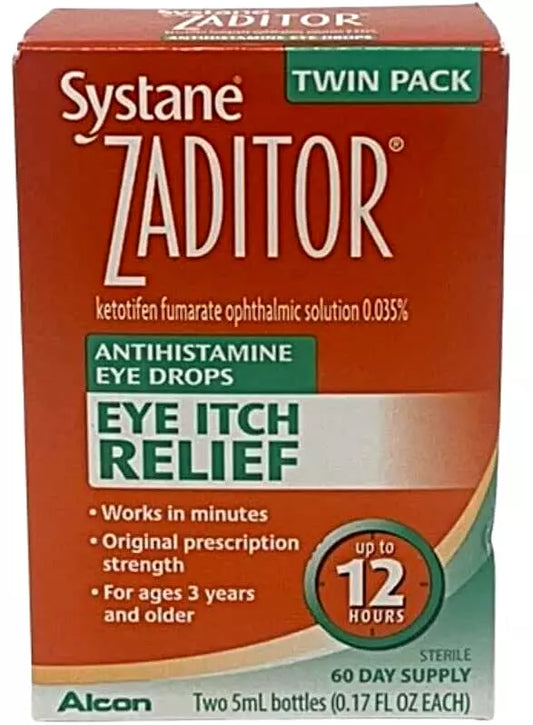 Zaditor Twin Pack Eye itch Relief 5mL x2 Bottles