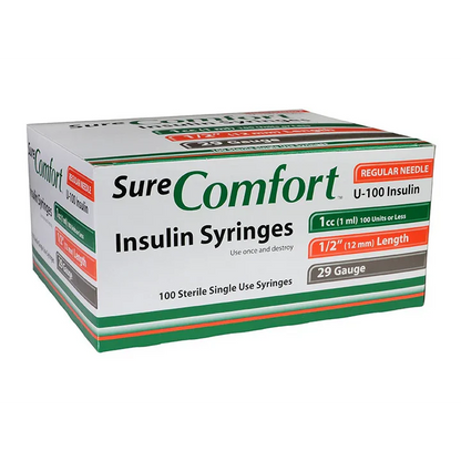 1cc 29g 12.7mm (1/2")L  Syringes